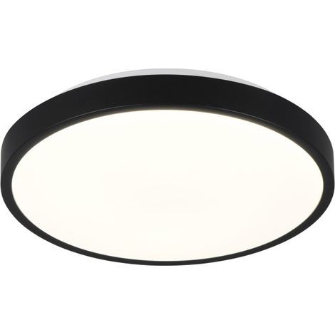 Reality LED-Deckenleuchte Slope Ø28,5 cm schwarz matt warmweiß Deckenlampen (1/3)