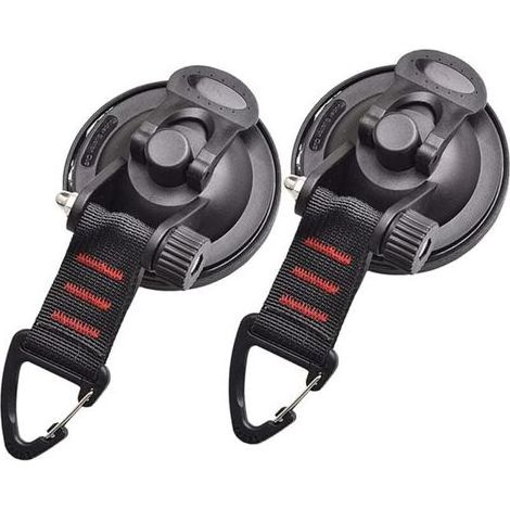 2 Pack Strong Car Anchor Suction Cups with Hooks for Securing Car Side Awnings, Boats, Camping and Tents (1/5)