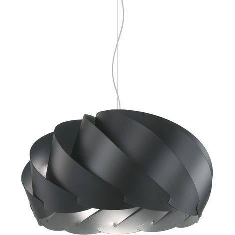 Suspension Noire en Métal Chromé Cm. 42x26h (1/2)