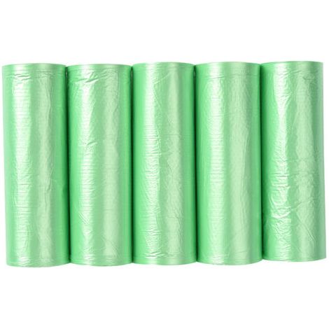 Lot de 100 sacs poubelle bio résistants aux déchirures pour cuisines et aliments compostables et biodégradables Sacs à déchets en (1/5)