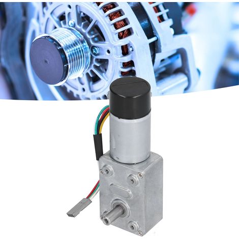 JGY-370 Schneckengetriebemotor mit Drehgeber-Drehzahlmesser, hohes Drehmoment, niedrige Drehzahl, selbsthemmend, einseitiger Abtrieb, 24 V DC, 6 U/min (1/5)