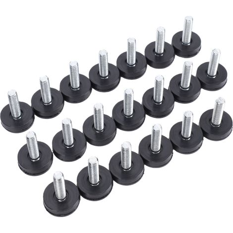 20 pieds de nivellement de meuble en PTFE, filetage M6, patins antidérapants pour tables, chaises et armoires (1/5)