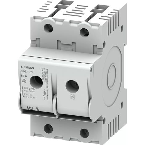 Siemens Indus.Sector Neozed-Lasttrennschalter D02,1-pol.+N,T=70mm 5SG7153 (1/2)