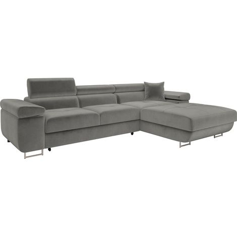 Sofá rinconero Comfivo Vinetum II, Polo 894, Función de descanso, Almacenaje, 280x170x70cm, 0