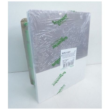 Coffret encastré 1 rangée 8 modules 252X222X98mm avec porte translucide et bornier terre MINIPRAGMA SCHNEIDER ELECTRIC MIP21108T