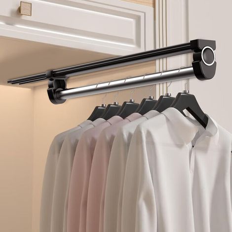Barre Penderie Extensible, Tringle Coulissante Silencieuse,300mm (1/5)