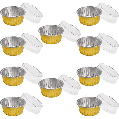 Boîte en aluminium pour friteuse à air chaud, gobelet pour grill domestique, lot de 10 avec couvercle, boîte de rangement Bluefood, organisation de cuisine, ensemble de boîtes alimentaires Prime, cass