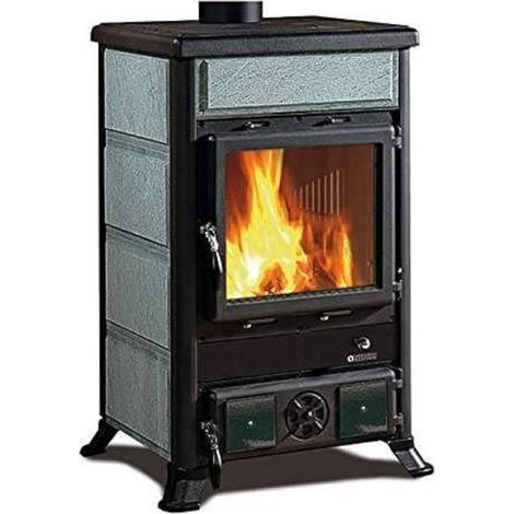 LA NORDICA Stufa a Legna Rossella R1.16 Petra Rivestimento in Pietra Naturale Focolare in Ghisa