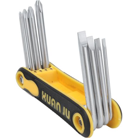 Jeu de tournevis pliables 8 en 1 avec embout Phillips pour outils à main portables et réparations