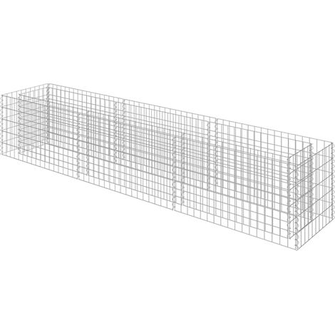 Gabion Raised Bed Galvanised Steel 270x50x50 cm vidaXL