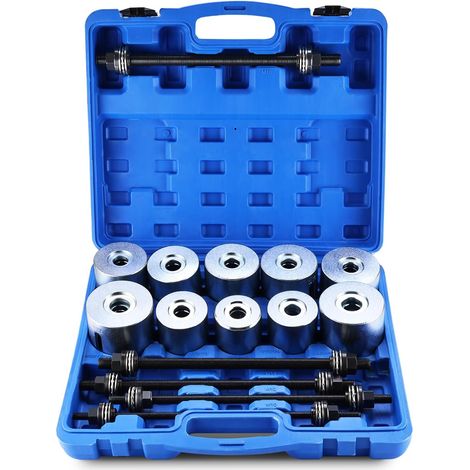 Extracteur de Silent Bloc Extracteur de Roulement Intérieur 27pcs – Arrache Roulement Universel avec 5 Broches et 22 Douilles 34–80 mm – Kit Montage/Démontage Roulements, Joints (1/5)