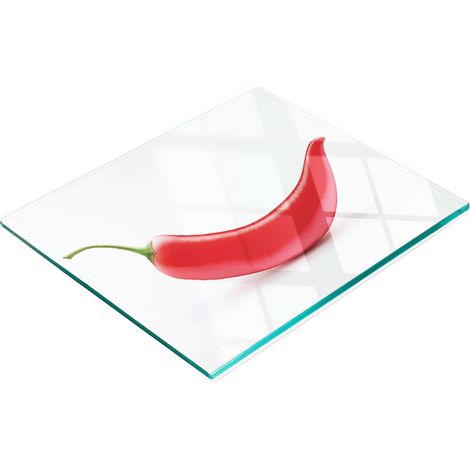 Tabla de cortar de cristal para cocina con estampado de chile, 60x52 cm (1/5)