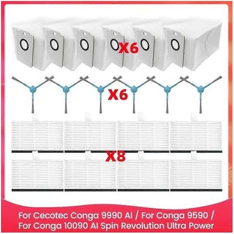 Pièces détachées pour aspirateurs domestiques Cecotec Conga 9990 AI/Conga 9590/Conga 10090 AI Spin Revolution Ultra Power (1/5)