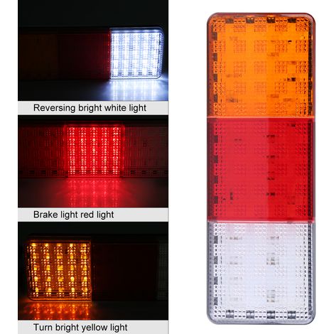 2x 12V 75 LED LKW-Anhänger-Boot-Rücklicht, Bremslicht, Rückfahrlicht, Blinklicht, wasserdichte Signalleuchte (1/5)