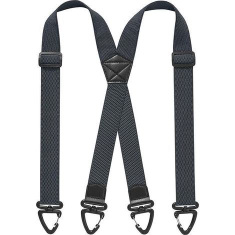 Weiße, X-förmige Hosenträger, 3,8 cm breit, Herrenstil, hochfeste, verstellbare elastische Hosenträger, bequeme Passform, geeignet für Jeans und Freizeitkleidung. (1/5)