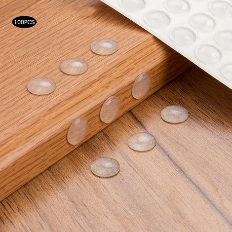 200 Stück selbstklebende Silikon-Fußpads, transparent, rutschfest, 10 x 3 mm, für Haushaltsmöbel (1/5)