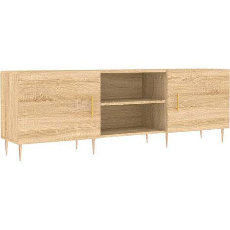 Mobile TV multimediale scaffale TV credenza TV sala da pranzo soggiorno camera da letto rovere sonoma 150 x 30 x 50 cm legno ingegnerizzato marrone 020027489