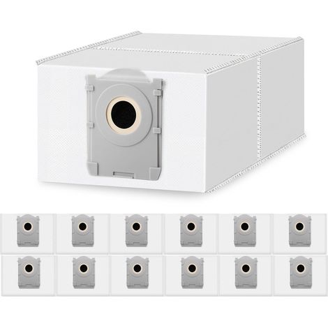 12 Staubsaugerbeutel für Ecovacs DEEBOT X8, X9 PRO Omni / X8 OMNI / T50 PRO Omni / T50 MAX PRO Omni / T50 Omni Robot, 4 Liter Fassungsvermögen, antibakterielle Aktivkohle-Staubsaugerbeutel (1/5)