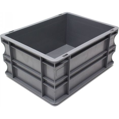 Caja plástica Eurobox sólida 30 x 40 x 18 cm