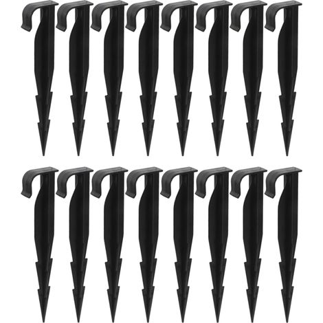 Lot de 100 Piquets de fixation, tuyau irrigation 16mm, ancrage sol résistant, jardin potager (1/5)