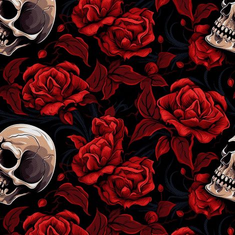 Tela decorativa para exteriores Oxford - Motivo de calavera I DX4271 (1/5)