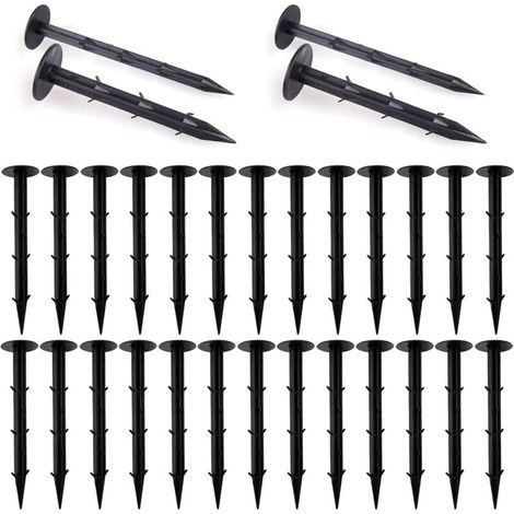 [NEVER USED] 100pcs Ground Anchor Pegs for Garden Fleece Fabric - Extra Strong Ground Hooks - Weed Control - Ground Protection Film - Ground Stake - Netting (1/4)