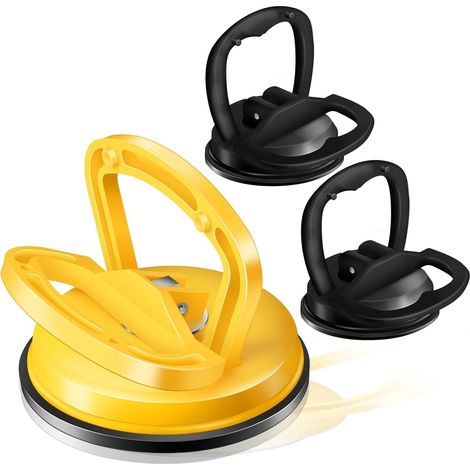 Estrattori per ammaccature auto - Set da 3 - Estrattori a ventosa per ammaccature auto - Adatti per carrozzerie, sollevamento di piastrelle e spostamento di oggetti. (1/3)