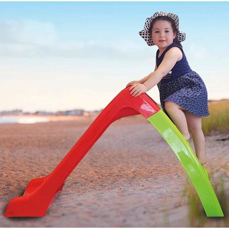 Jamara 460265 - Scivolo Happy Slide - Adatto per Interni ed Esterni, Rosso/Verde (1/5)
