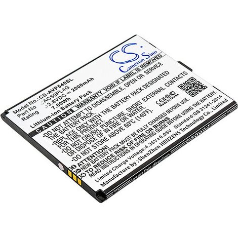 NX - Batterie téléphone, smartphone, GSM pour Archos 50 Platinum 4G 3.8V 1500mAh - AC50P