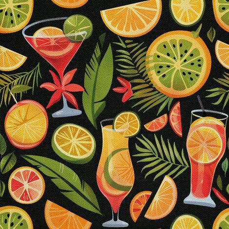 Outdoor Dekostoffe Oxford - Motiv Cocktail DX8464 (1/5)