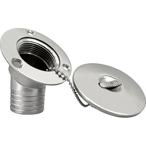 38mm 316 stainless steel 60-degree bend filler neck - FUEL WATER GAS marine and yacht accessories - waste - hardware (1/4)