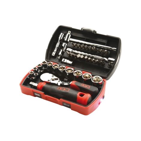 Jeu de douilles SAM 1/4'' Carré 39 pièces ( Prix pour 1 )