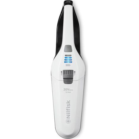 Nilfisk Aspirateur à Main Quick - Aspirateur Sans Fil et Sans Sac - Blanc (20V)
