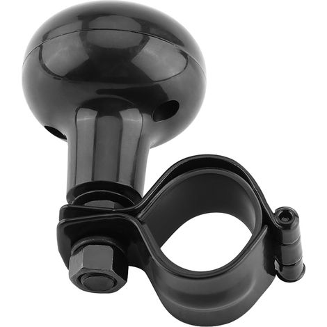 Poignée universelle noire pour volant de voiture, bouton rotatif robuste, aide à la conduite, accessoire auto durable, boule de manœuvre ergonomique (1/5)