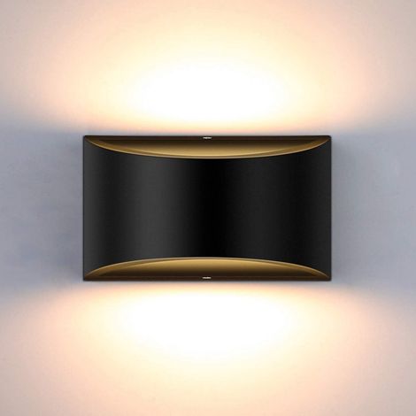 7-W-LED-Wandleuchte, schwarz, moderner Aluminium-Wandstrahler, warmweißes Dekorationslicht, dimmbarer Wandstrahler, Designerleuchte für das Wohnzimmer (1/5)