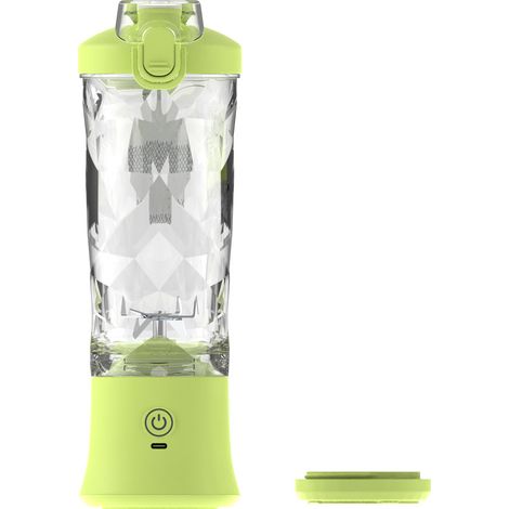 Portable Milkshake et Smoothie Blender 600ML 4000mAh Mini Blender avec 6 Lames et Brosses 3D, USB Rechargeable Multifonctionnel Blender pour Fruits Légumes, Voyage, Camping 1pc Jaune (1/5)