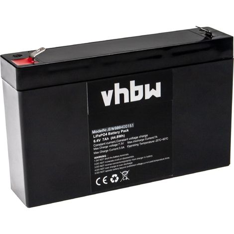 vhbw Akku Bordbatterie kompatibel mit Wohnwagen, Boot, Camping, Wohnmobil (7Ah, 6,4V, LiFePO4) (1/3)