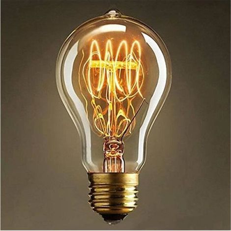 A19 Vintage Edison Glühlampen E27 Antikes Licht Klarglas 40W 220V Dekorative Lampe (1/5)