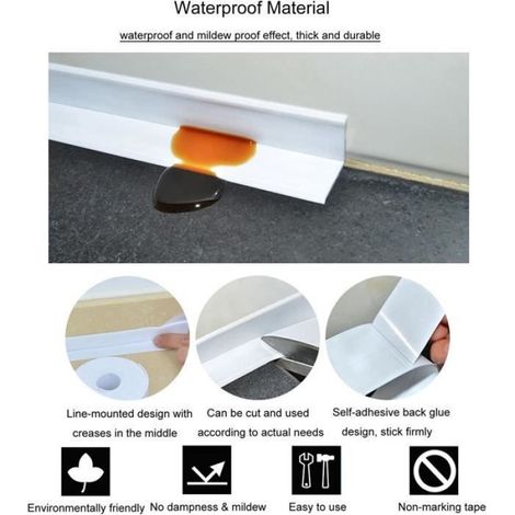 Ruban d'étanchéité autocollant - PVC - 3.2m - Imperméable - Flexible - Durable (1/4)