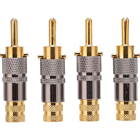 Banana Plug - 24K Gold Plated - For Speaker Cable Up To 8 7 Mm Diameter - 4 Pieces (1/5)