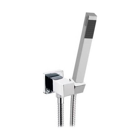 PRESA ACQUA CON SUPPORTO IN OTTONE + DOCCETTA PANFILO + FLESSIBILE Misura: Cromo