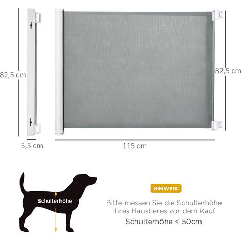 Barrera de seguridad para escaleras PawHut de metal y plástico gris (1/5)