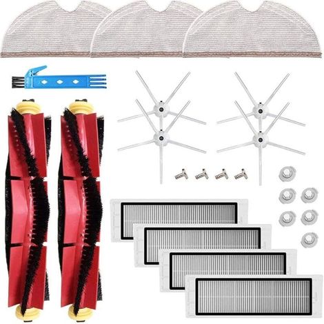 Kit accessoires pour Xiaomi Roborock S5 MAX S6 Pure S6 maxV E35 S5 S50 Pices de rechange pour aspirateur Filtre HEPA noir Brosse latrale en tissu (1/5)