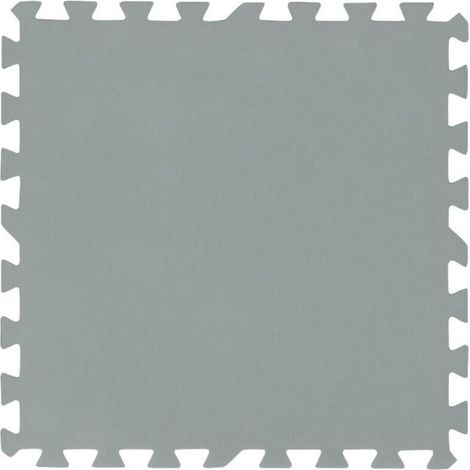 Tapis de sol en PVC résistant, lot de 9 tapis modulaires gris 50 x 50 cm pour piscine, spa et extérieur – facile à nettoyer et à installer (1/5)