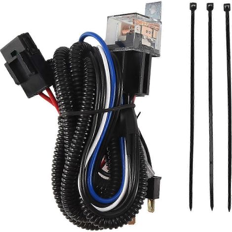 Compatible avec le faisceau de câblage modifié pour klaxon de voiture 12 V, klaxon électrique universel de type « escargot » avec relais 40 A (1/5)