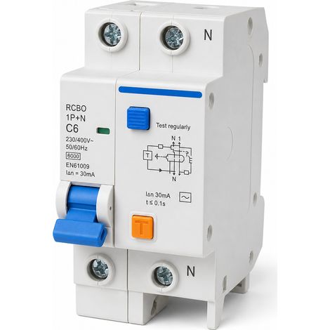 Miniature RCBO 1P+N 6A C curve 6kA EN61009 (1/5)