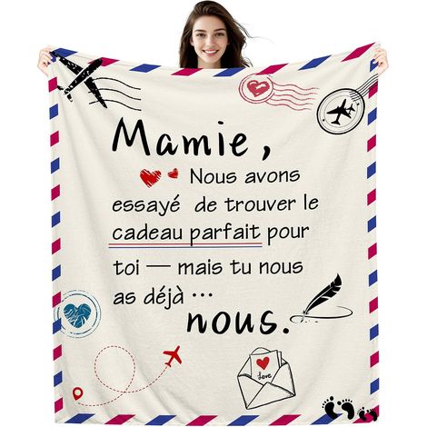 Couvertures pour Grand-mère Cadeau d'anniversaire Cadeau pour la fête des Grands-mères Cadeau de Noël (1/5)