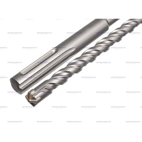 Destructiontools SDS Max forets béton Ø18mm x 540mm - tête cruciforme 4 taillants avec évacuation de poussière (1/2)