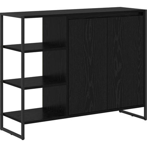 Maison Exclusive - Mobile laterale Rovere Nero 96.5 x 30 x 75 cm Legno multistrato