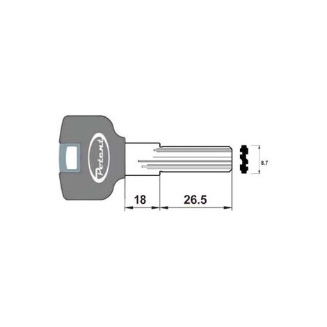 CHIAVE GREZZA PROFILO PIATTO 4000.K.G R1 - 10 pezzi POTENT